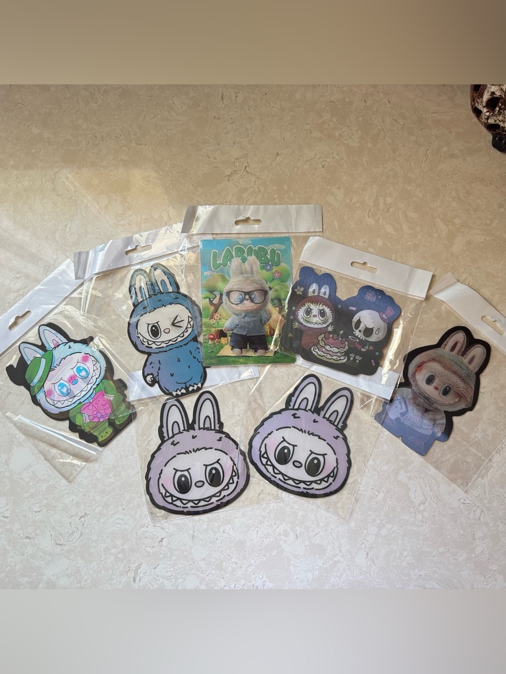 NWT- Labubu Doll Character Hologram Stickers - Multi Color PopMart